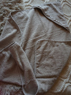 Geborduurde badcape ruffle