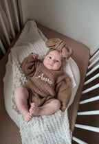 Winter bundle: romper + strik of muts