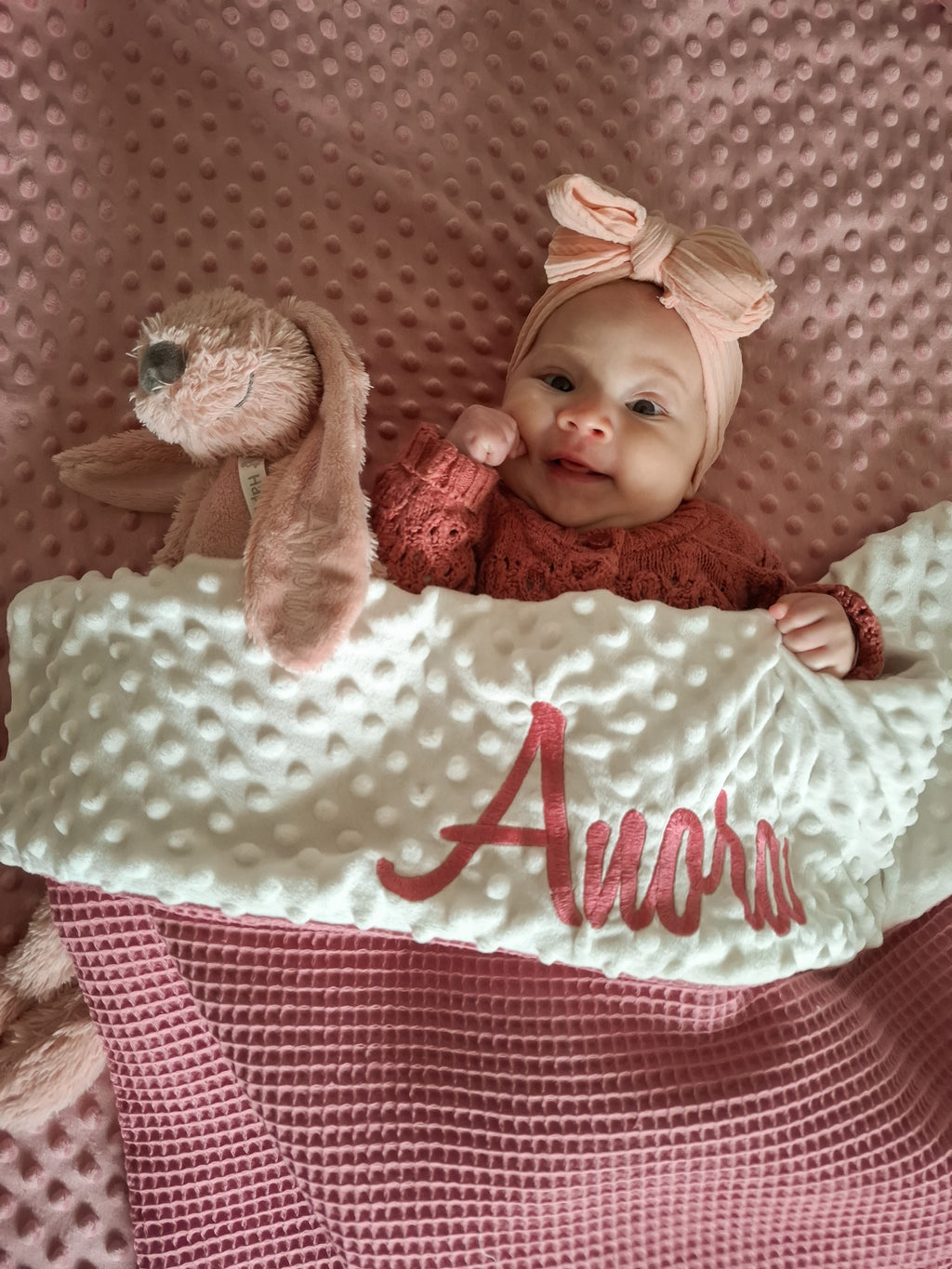 Dekentje Filou - wafelstof en minky fleece