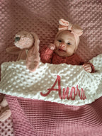 Dekentje Filou - wafelstof en minky fleece